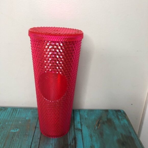 2019 Starbucks Hot  Pink Studded Tumbler - Picture 1 of 3